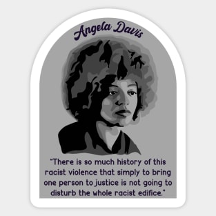 Angela Davis Portrait and Quote Sticker